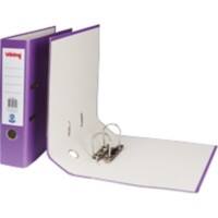 Office Depot Ordner A4 hoch 75 mm Violett 2 Ringe Pappkarton Matt Hochformat