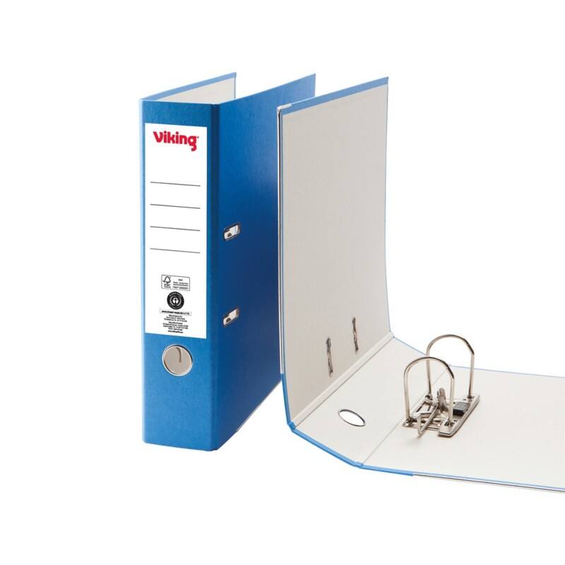 Viking Breit Ordner A4 75 mm Blau 2 Ringe Pappkarton Matt Hochformat Recycled