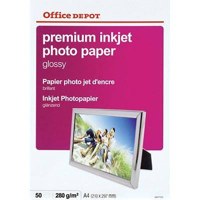 Office Depot Premium Fotopapier Glänzend DIN A4 280 g/m² Weiß