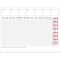 Schreibtisch-Kalender 2025 Deutsch 57 (B) x 42 (H) cm Transparent