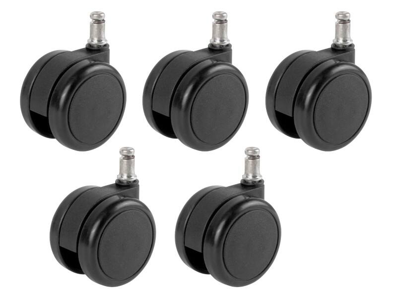 Viking Realspace Bürostuhlrollen für Harte Böden 60 mm Schwarz 5 Stück
