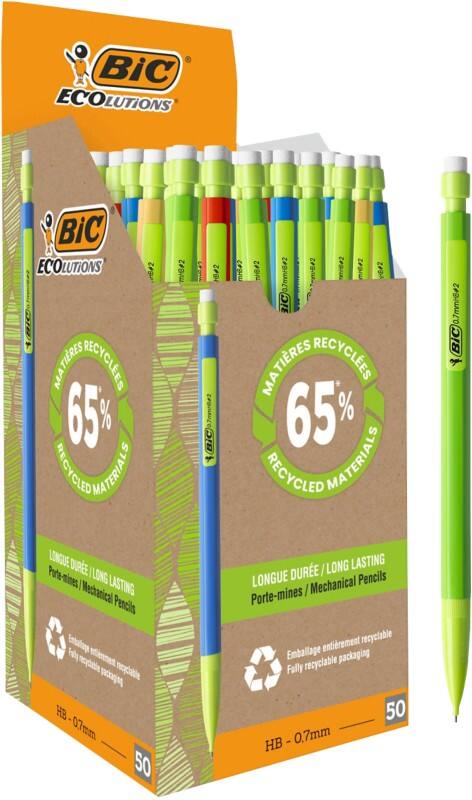 BIC Druckbleistifte Matic Ecolutions™ Fein 0.7 mm Schwarz 50 Stück