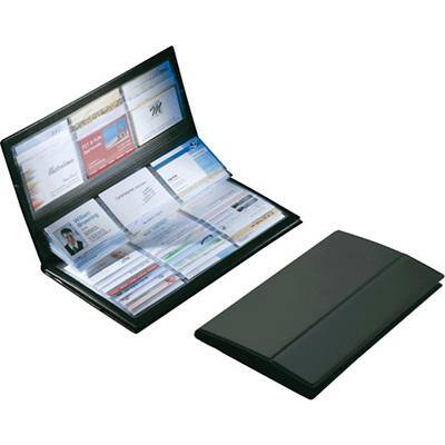 Sigel Visitenkarten-Sammler/VZ175, schwarz, Kunststoff, selbstklebendem Register