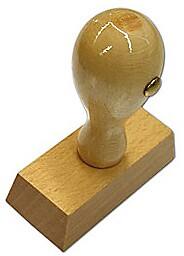 Personalisierter Textstempel 8 Zeilen Braun 