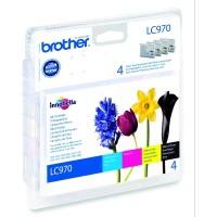 Brother LC970VALBP Original Tintenpatrone LC970VALBP Schwarz, cyan, magenta, gelb 4 Stück Multipack