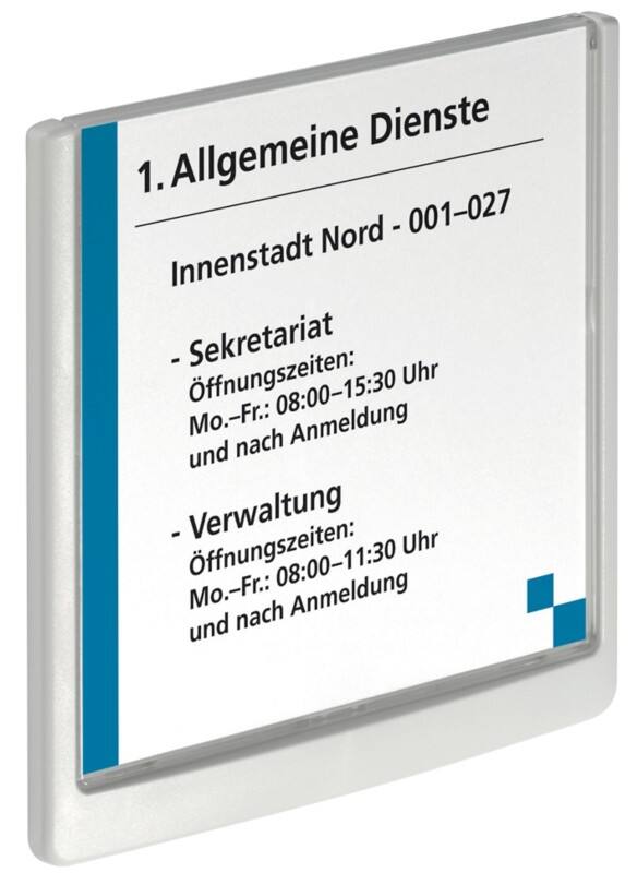 DURABLE CLICK SIGN Türschild Kunststoff 14,9 x 14,9 cm Click Sign