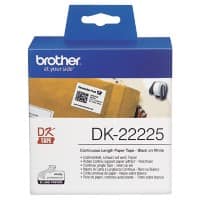 Brother QL Endlosetiketten Authentisch DK-22225 DK-22225 Selbsthaftend Schwarz auf Weiß 38 mm