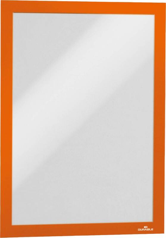 DURABLE DURAFRAME A4 Inforahmen Selbstklebend, Magnetisch Orange Haftend Hartfolie 487209 23,4 (B) x 0,6 (T) x 32,6 (H) cm DURAFRAME 2 Stück