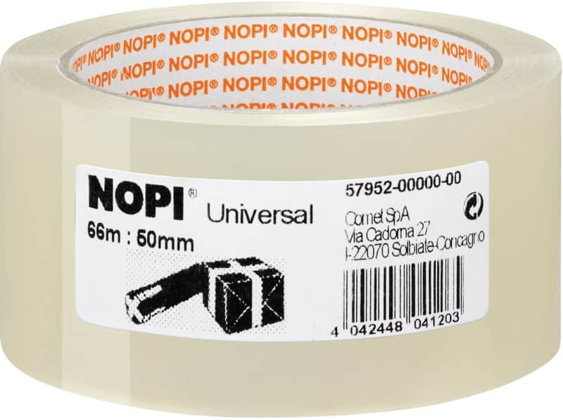 Nopi Verpackungsklebeband Universal 50 mm x 66 m Transparent