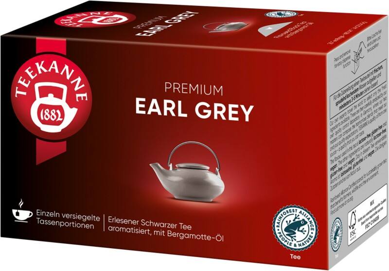 TEEKANNE Premium Schwarzer Tee Earl Grey 20 Stück à 1.75 g