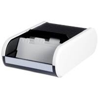 helit Visitenkartenbox A8 300 Karten Weiß, Schwarz 13,6 x 24,2 x 6,7 cm