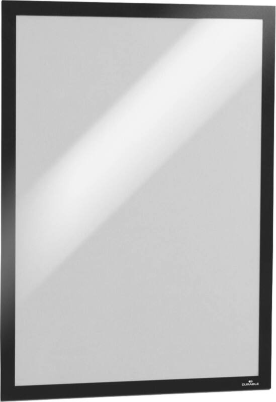 DURABLE DURAFRAME A3 Inforahmen Selbstklebend, Magnetisch Schwarz Haftend Hartfolie 487301 32,5 (B) x 0,4 (T) x 44,8 (H) cm DURAFRAME 2 Stück