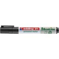 edding EcoLine 21 Rundspitze Permanentmarker Mittel Rundspitze 1,5 - 3 mm Schwarz Nachfüllbar