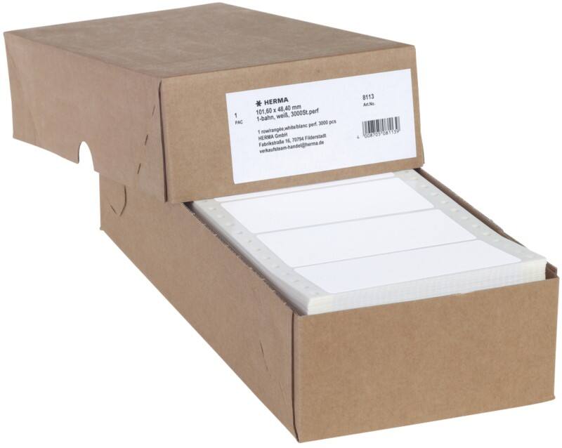 HERMA Computer-Etiketten 8113 Selbsthaftend Weiß 101,6 x 48,4 mm 3000 Stück
