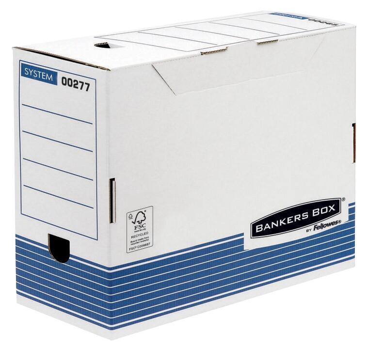 Bankers Box System Archivbox 27701 A4 Karton 15,8 (B) x 32,7 (T) x 26,5 (H) cm Weiß  10 Stück