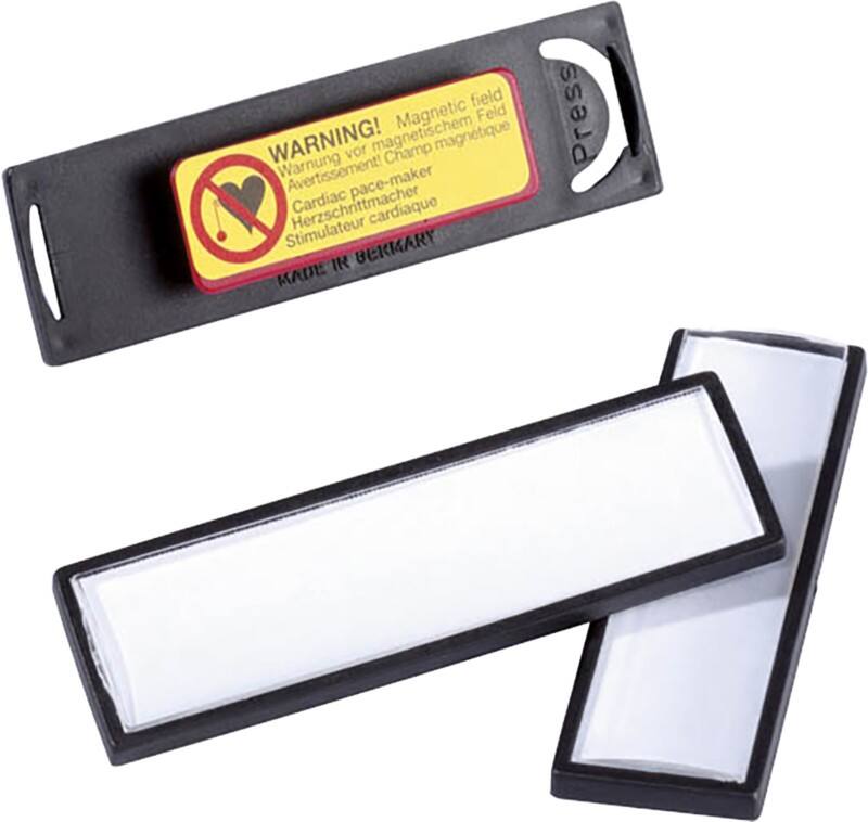 DURABLE Clip Card Namensschilder Magnet 6,7 x 1,7 cm Kunststoff 25 Stück
