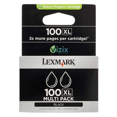 Lexmark 100XL Original Tintenpatrone 14N0848 Schwarz 2 Stück Duopack