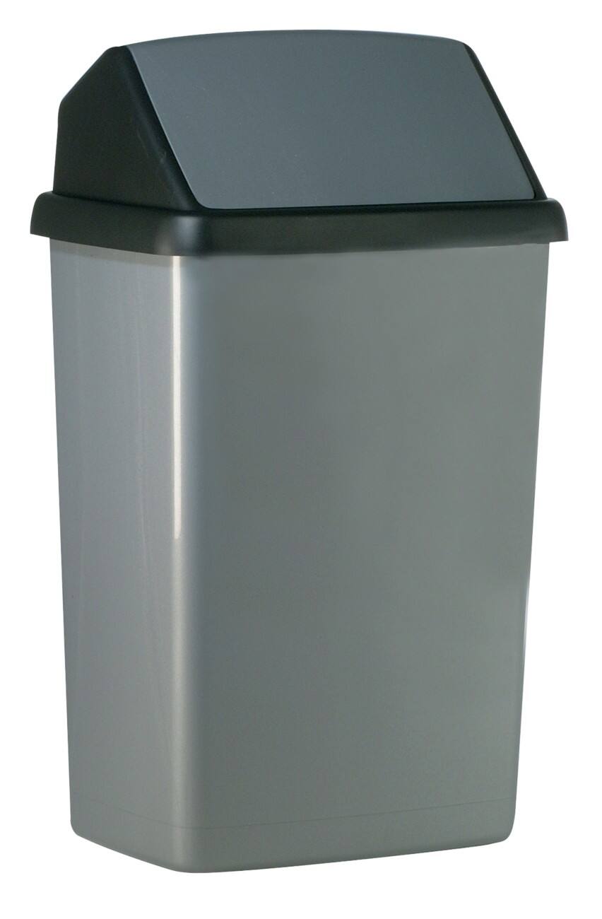 Essef Polypropylen Abfalleimer 10 l 24 x 18 x 38 cm Grau