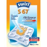 Swirl Staubsaugerbeutel S 67 AirSpace® Orange, Weiß 4 Stück