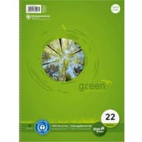 Ursus Green A4 Drahtgebunden Grün Papierumschlag Notizbuch A4 quadratisch 80 Blatt