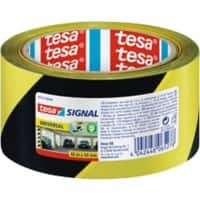 tesa Signalklebeband tesasignal Universal Gelb, Schwarz 50 mm (B) x 66 m (L) PP (Polyproplylen)