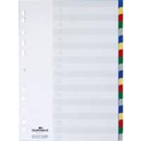 DURABLE Register A4 Färbig sortiert 20-teilig 11-fach Kunststofffolie Blanko