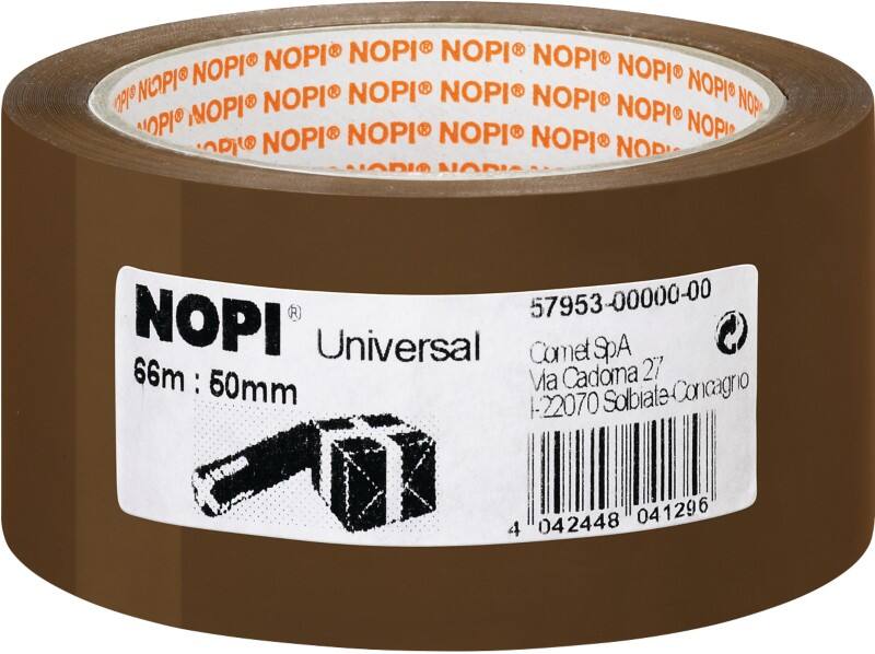 Nopi Verpackungsklebeband Universal 50 mm x 66 m Braun