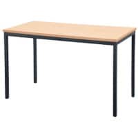 Niceday Rechtecktisch Buche, Schwarz 1.800 x 800 x 750 mm