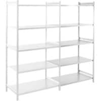 ARNO SPACE Epsilon Anbauregal 5 Fachböden Stahl 1.000 x 380 x 2.000 mm Hellgrau