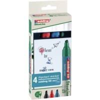 edding 32 Flipchart-Marker Mittel Keilspitze 1-5 mm Farbig sortiert Nachfüllbar Wasserbeständig 4 Stück