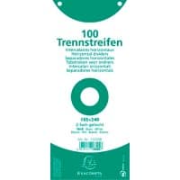 Exacompta Premium Blanko Trennstreifen Spezial Weiß Weiß Pappkarton 2 Löcher 100 Stück