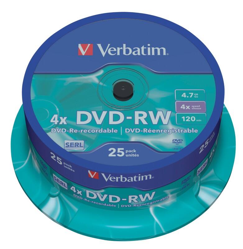 Verbatim DVD-RW 4.7 GB 25 Stück