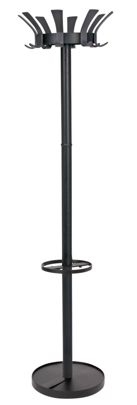 Alba Garderobenständer 8 Haken Schwarz