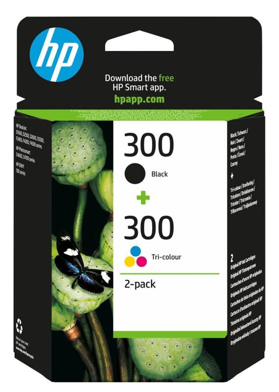 HP 300 Original Tintenpatrone CN637EE Schwarz, Cyan, Magenta, Gelb Multipack 2 Stück à 4 ml