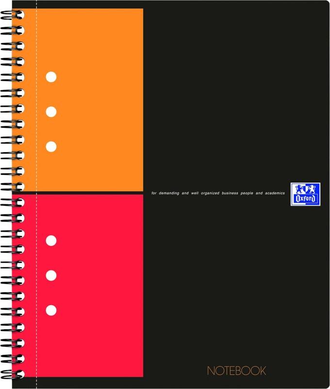 OXFORD International A5+ Drahtgebunden Farbig Pappcover Notizbuch Kariert 80 Blatt