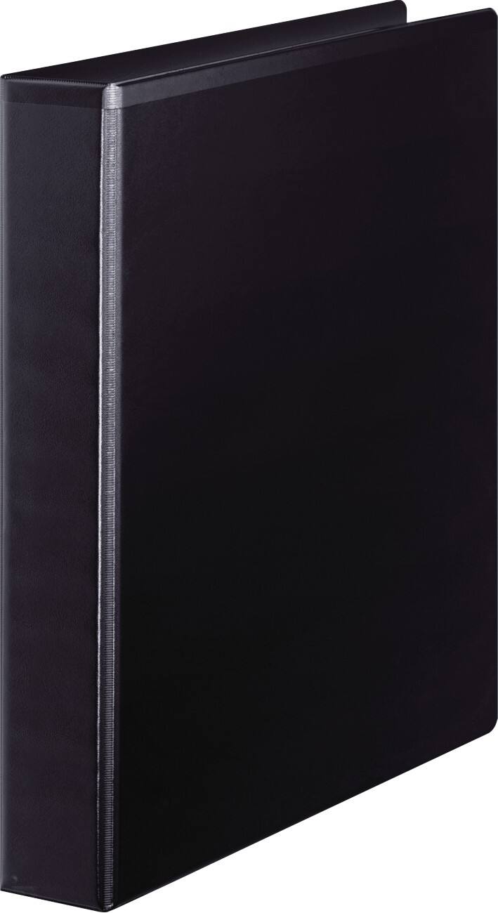 Präsentations-Ringbuch Polypropylen A4 4 Ringe 25 mm Schwarz