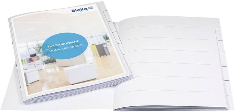 Biella Ordnungsmappe Orga-File DIN A4 Weiß Karton 6-teilig 24 x 31,5 cm