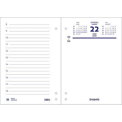 Brepols Schreibtisch-Kalender 2024 2 Seiten pro Tag Weiß 12 x 8,4 cm