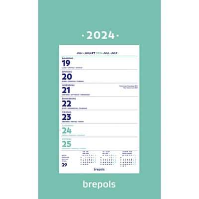 Brepols Wandplaner 2023 1 Woche/1 Seite Blau Niederländisch, Französisch 34 x 1 x 19 cm