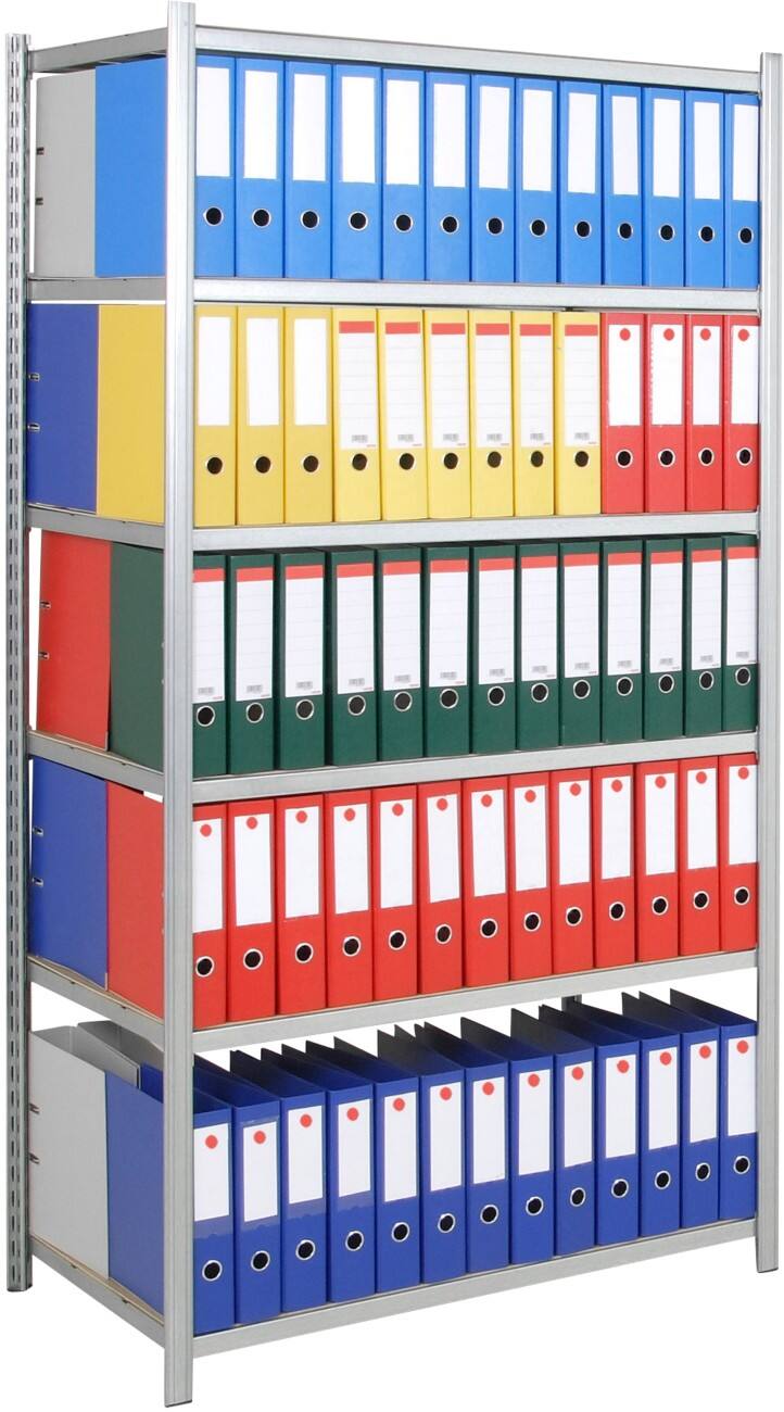 MANORGA EPSILINE Regal Anbauregal verzinkter Stahl 1.250 x 600 x 2.000 mm Grau