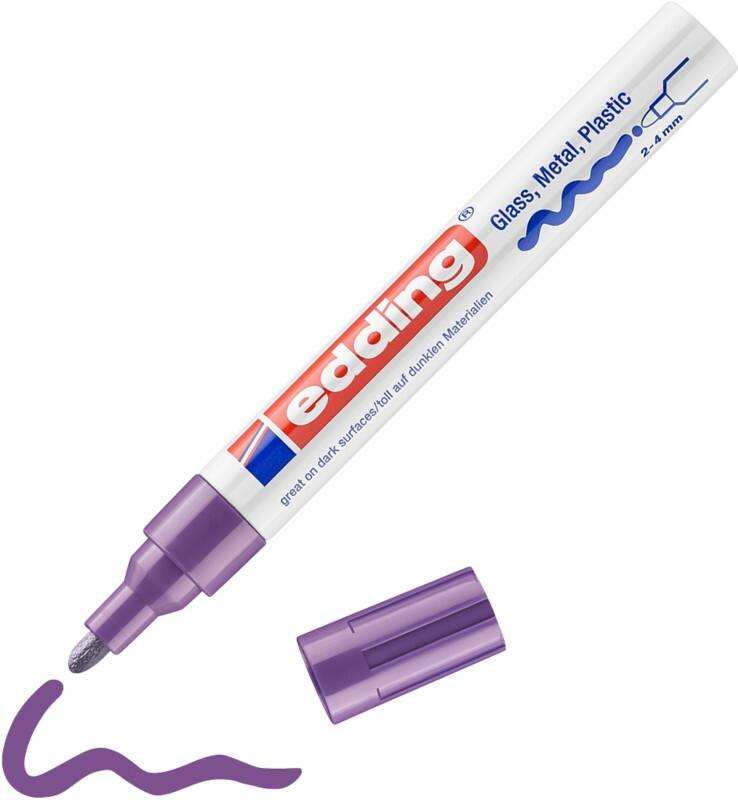 edding 750 Permanent Lackmarker Lila Mittel Rundspitze 4 mm