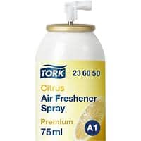 Tork Premium Lufterfrischer Spray mit Zitrusduft A1, Flexible Einstellung, 12 Nachfüllungen, 236050