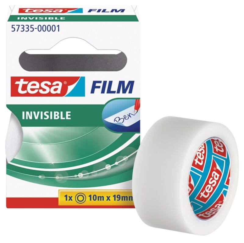 tesa Klebeband tesafilm Invisible 57335 Transparent 19 mm (B) x 10 m (L) PP (Polypropylen)