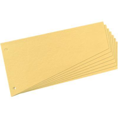 herlitz Trennstreifen Trapez gelb blanko gelocht A4+ 12 x 23 cm 190 g/m² 100 Stück
