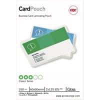 GBC Card Laminierfolien Visitenkarte & Kreditkarte Glänzend 125 Mikron (2 x 125) Transparent 100 Stück