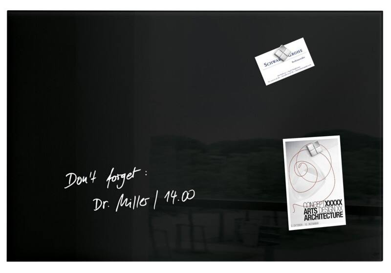 Sigel Artverum Glastafel Magnetisch Einseitig 60 (B) x 40 (H) cm Schwarz