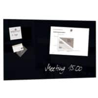 Sigel Artverum Glastafel Magnetisch Einseitig 78 (B) x 48 (H) cm Schwarz