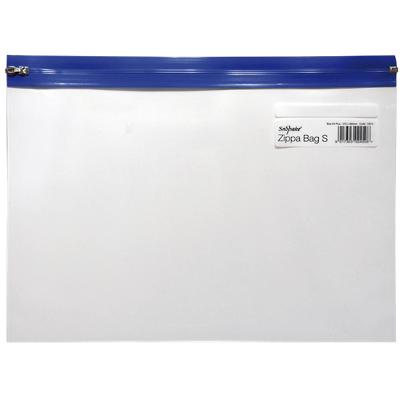 Snopake Reißverschlusstaschen 12804 DIN A4+ Reißverschluss PP (Polypropylen) 37 (B) x 26 (H) cm Blau