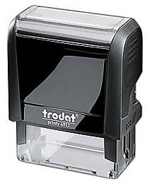 Trodat Personalisierter Textstempel Printy 4911 Schwarz 1,4 x 3,8 cm