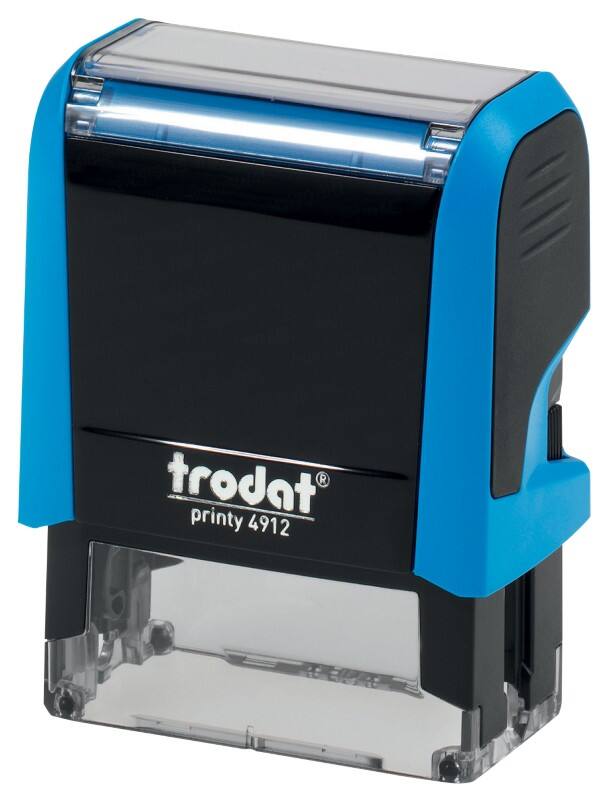 Trodat Personalisierter Textstempel Printy 4912 Blau 1,8 x 4,7 cm